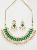 Kundan Neckpiece With Earrings - Ruby Raang | Grocsy