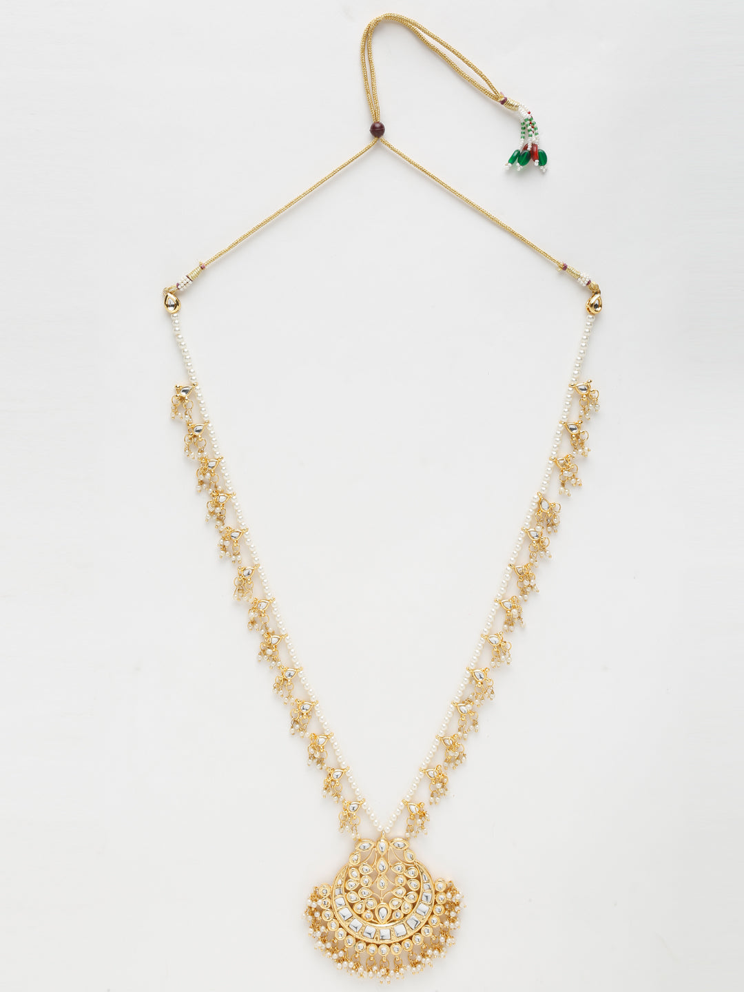 Gold-Polished Kundan Choker - Ruby Raang | Grocsy