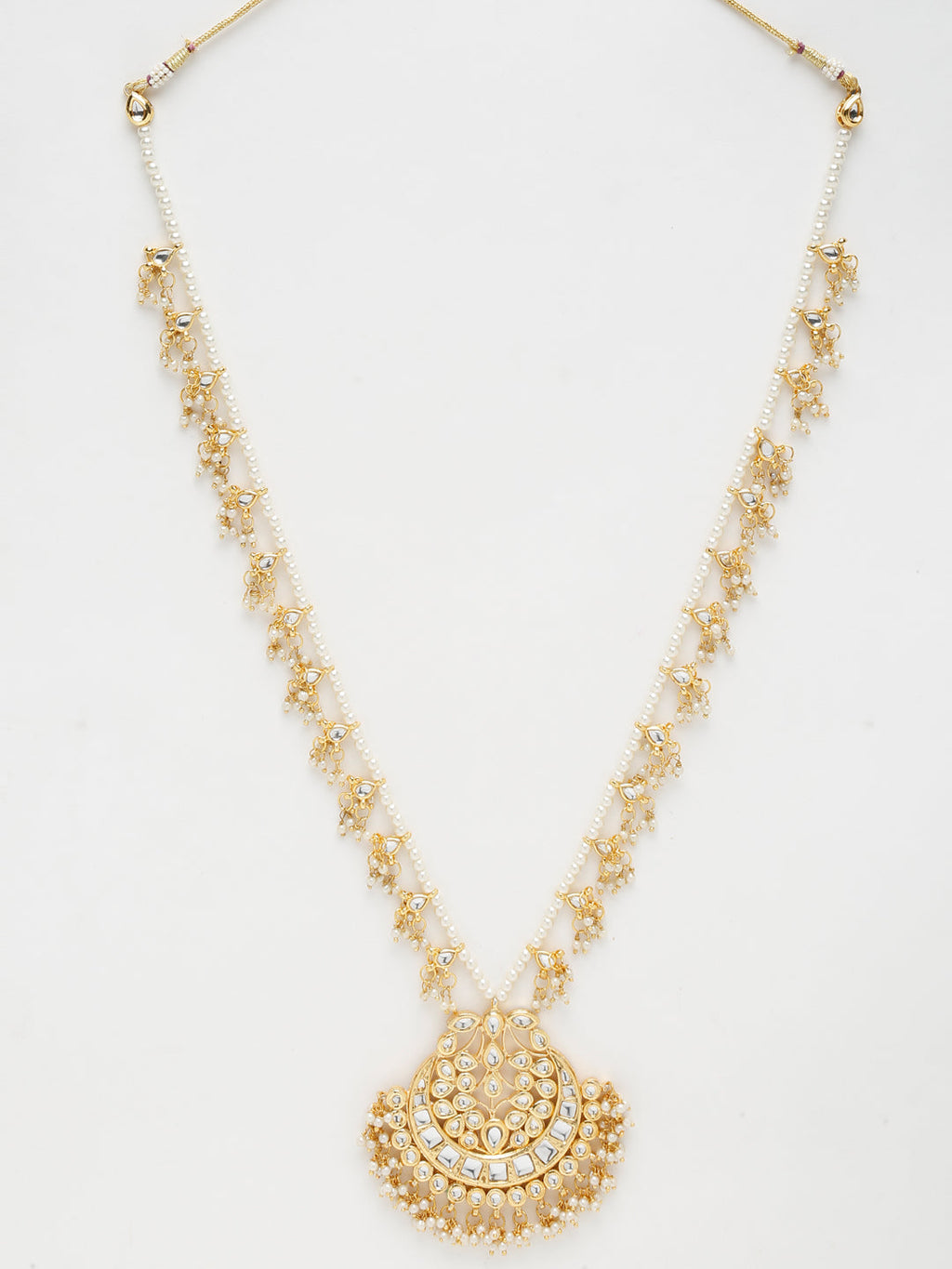 Gold-Polished Kundan Choker - Ruby Raang | Grocsy