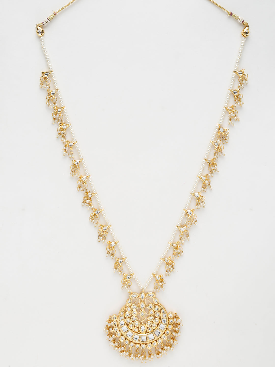 Gold-Polished Kundan Choker - Ruby Raang | Grocsy