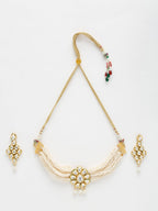 Kundan Choker With Earrings - Ruby Raang | Grocsy