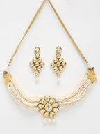 Kundan Choker With Earrings - Ruby Raang | Grocsy