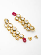 Kundan Neckpiece With Earrings - Ruby Raang | Grocsy