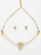 Kundan Choker With Pearls, Earrings - Ruby Raang | Grocsy