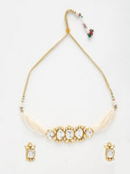 Kundan Choker With Earrings - Ruby Raang | Grocsy