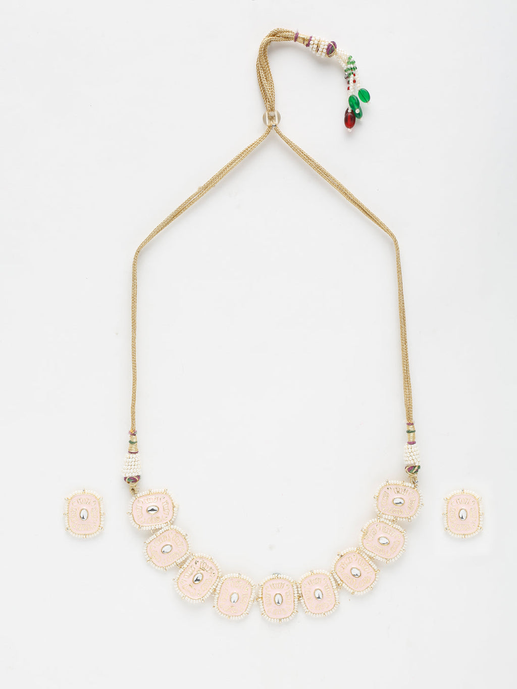 Kundan Choker With Pearls, Earrings & Maang Tikka - Ruby Raang | Grocsy