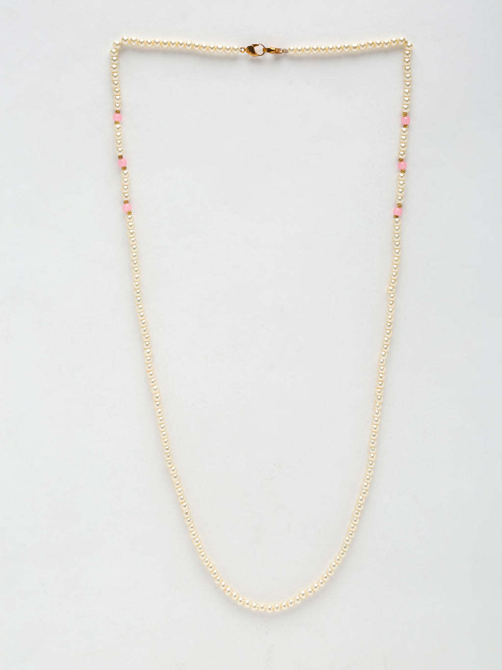 Stone And Gold-Polished Mask Chain - Ruby Raang | Grocsy
