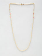 Stone And Gold-Polished Mask Chain - Ruby Raang | Grocsy
