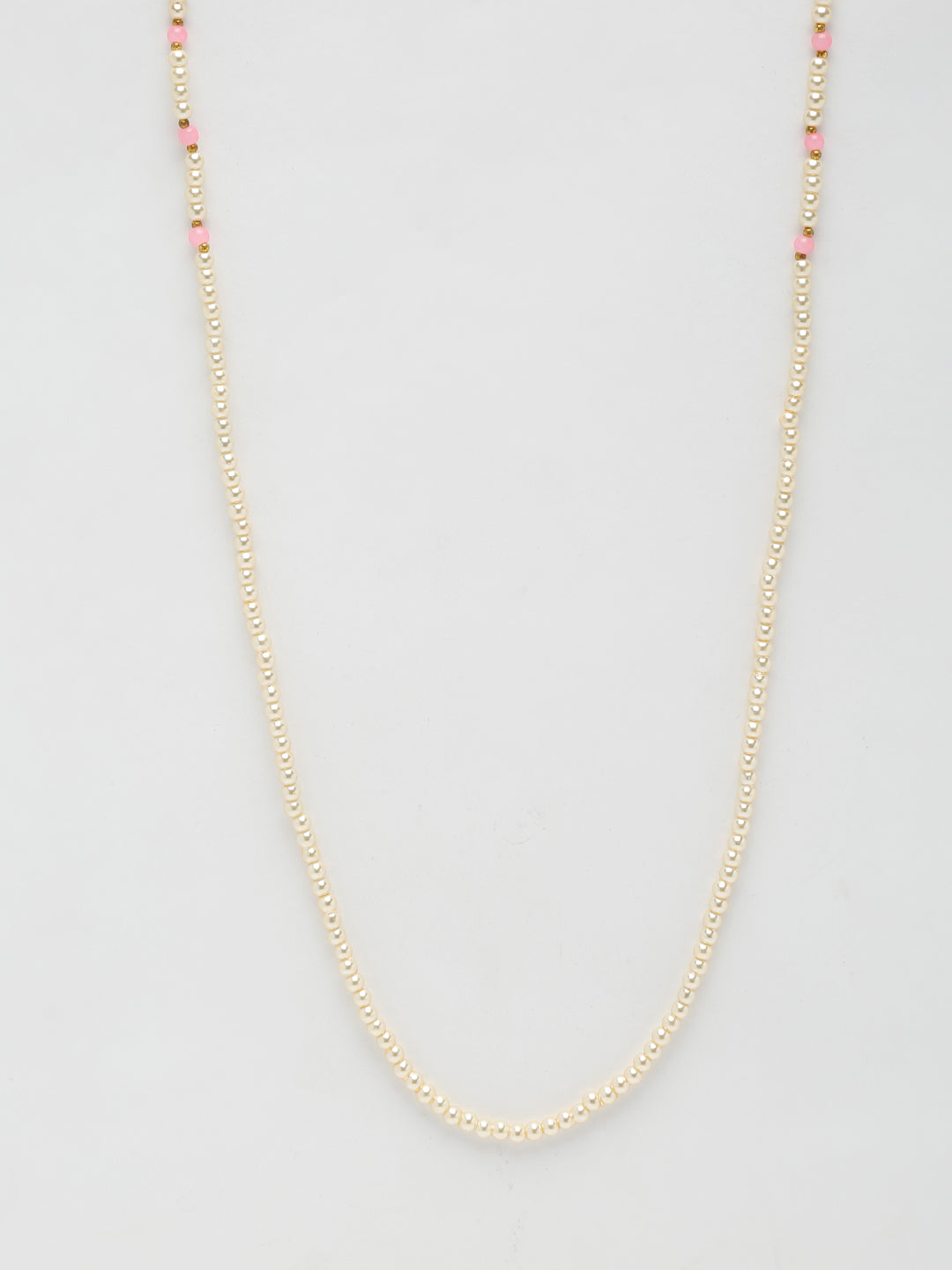 Stone And Gold-Polished Mask Chain - Ruby Raang | Grocsy