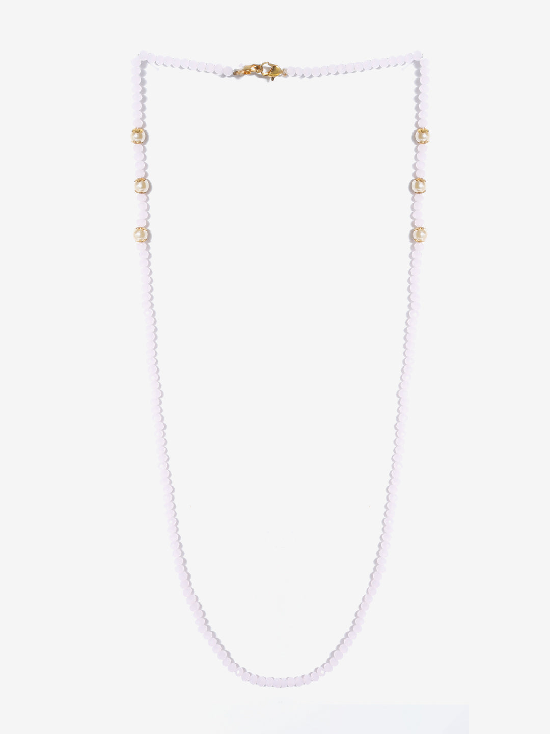 Stone And Gold-Polished Mask Chain - Ruby Raang | Grocsy