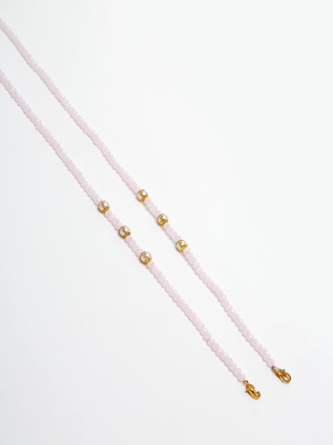 Stone And Gold-Polished Mask Chain - Ruby Raang | Grocsy
