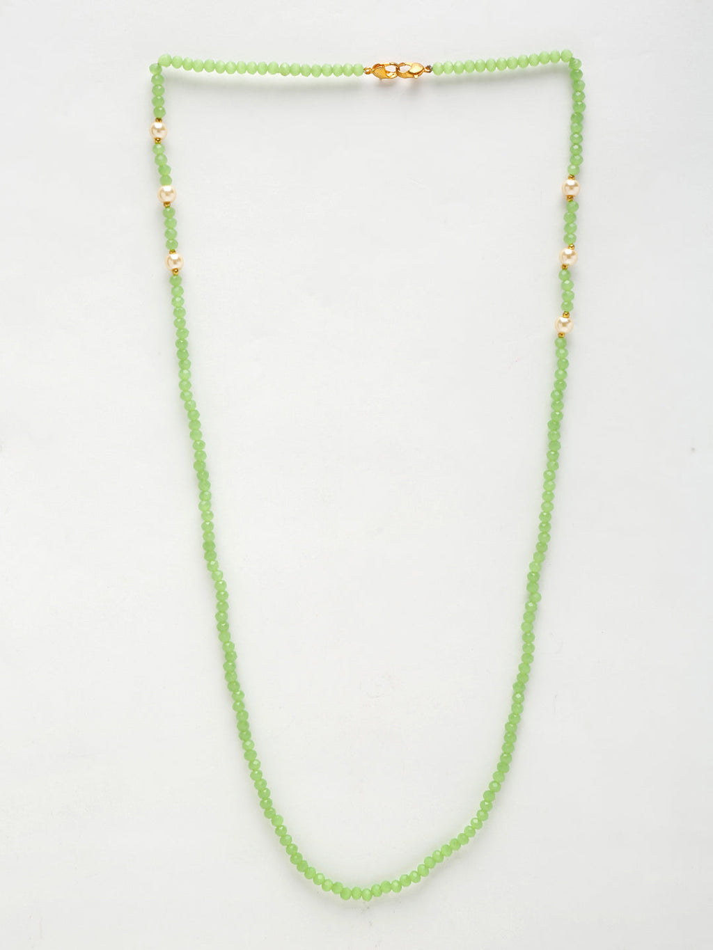 Stone And Gold-Polished Mask Chain - Ruby Raang | Grocsy