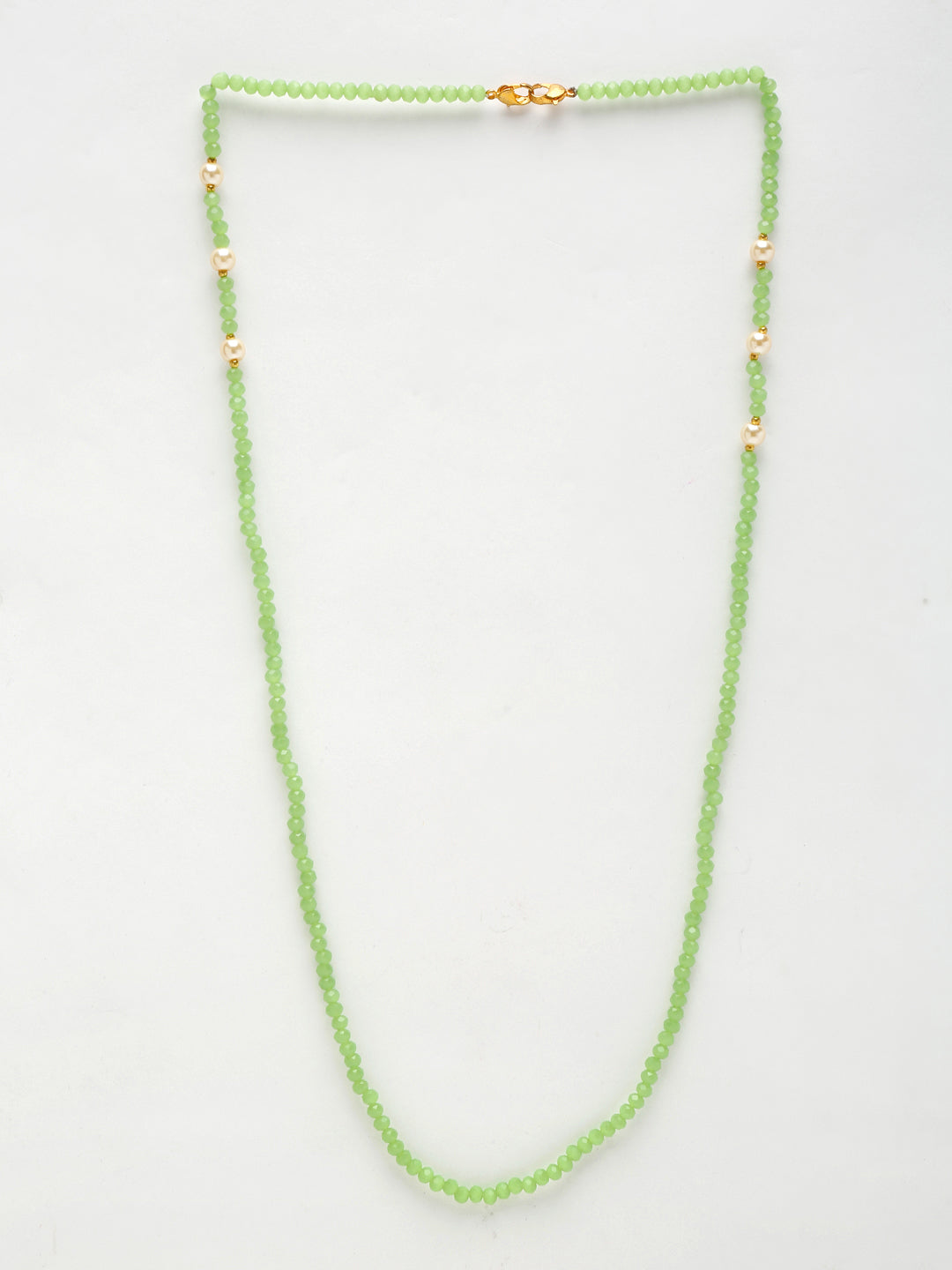 Stone And Gold-Polished Mask Chain - Ruby Raang | Grocsy
