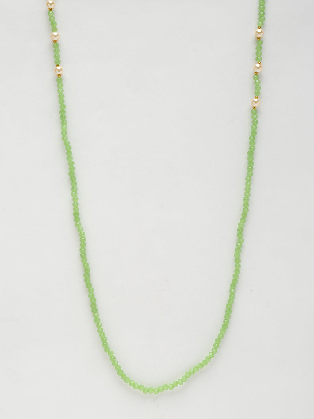 Stone And Gold-Polished Mask Chain - Ruby Raang | Grocsy