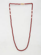 Stone And Gold-Polished Mask Chain - Ruby Raang | Grocsy