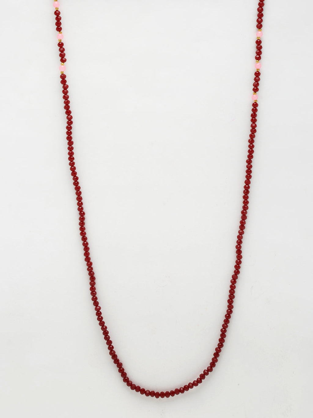 Stone And Gold-Polished Mask Chain - Ruby Raang | Grocsy