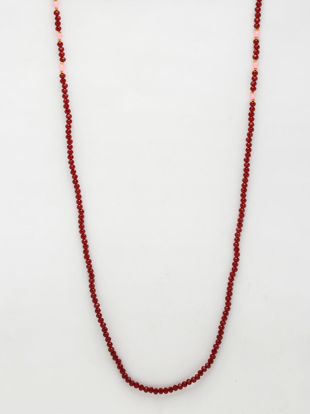 Stone And Gold-Polished Mask Chain - Ruby Raang | Grocsy