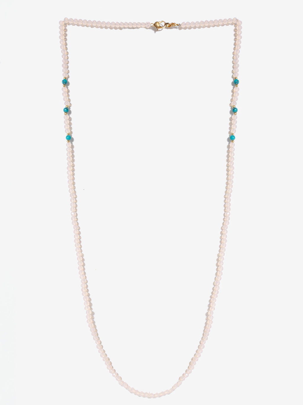 Stone And Gold-Polished Mask Chain - Ruby Raang | Grocsy