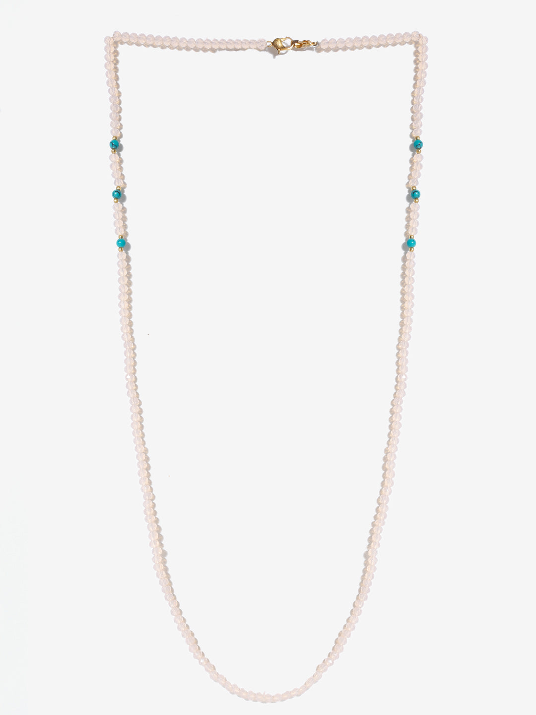 Stone And Gold-Polished Mask Chain - Ruby Raang | Grocsy