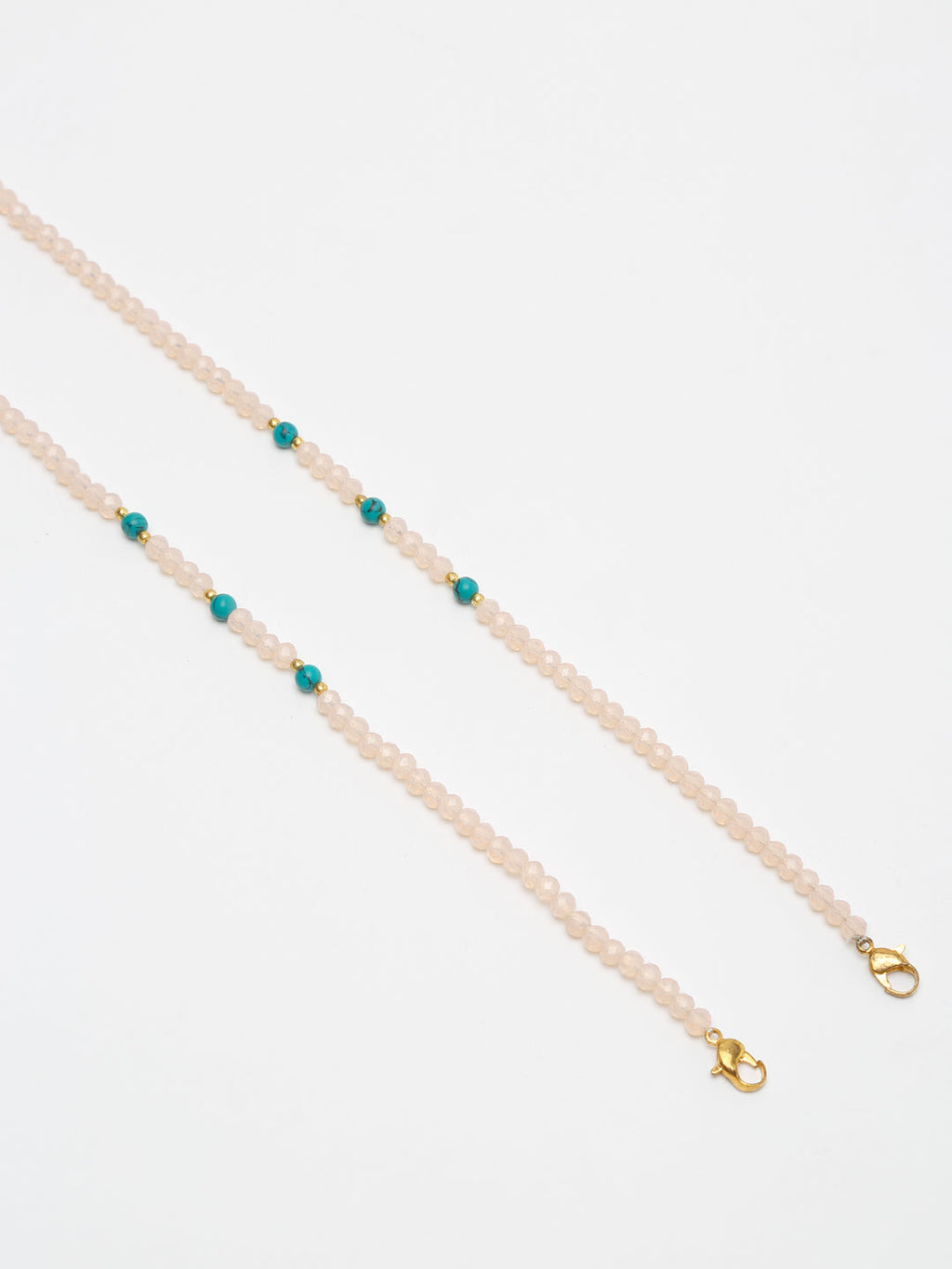 Stone And Gold-Polished Mask Chain - Ruby Raang | Grocsy