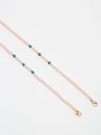 Stone And Gold-Polished Mask Chain - Ruby Raang | Grocsy