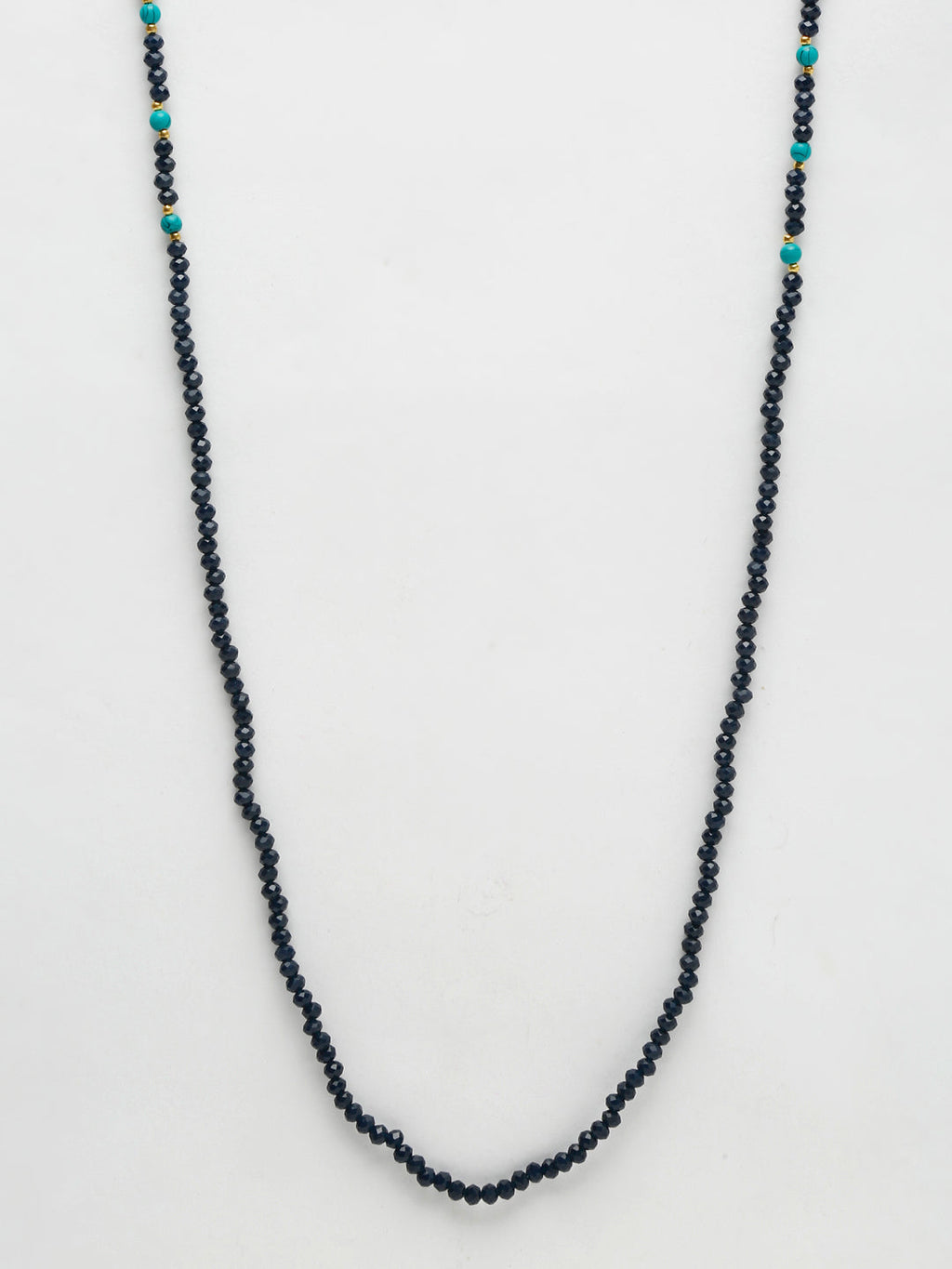 Stone And Gold-Polished Mask Chain - Ruby Raang | Grocsy