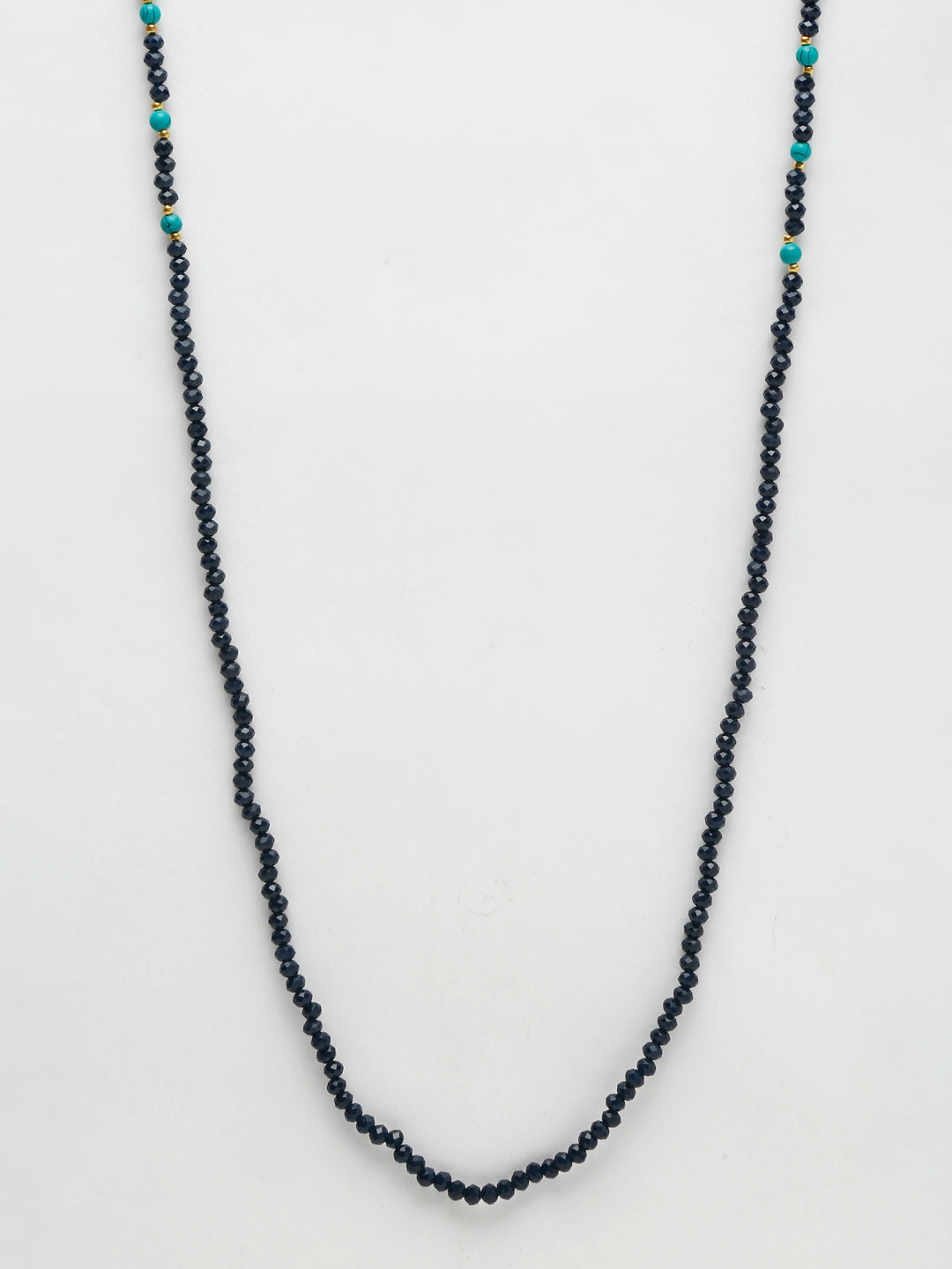 Stone And Gold-Polished Mask Chain - Ruby Raang | Grocsy