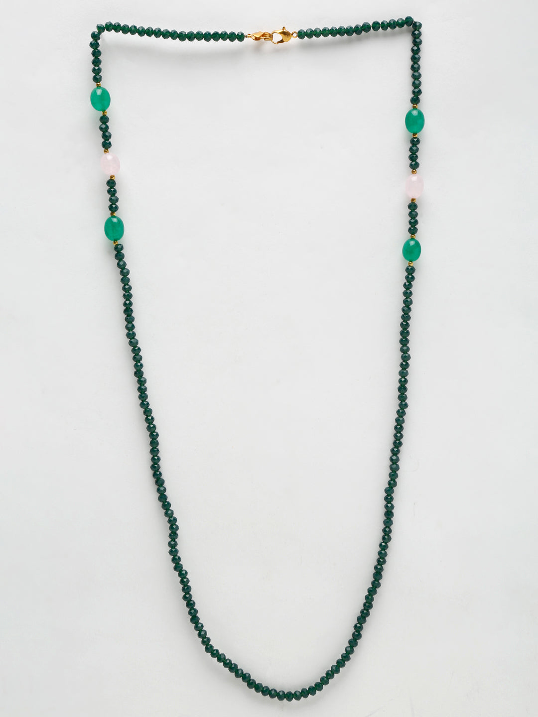 Stone And Gold-Polished Mask Chain - Ruby Raang | Grocsy