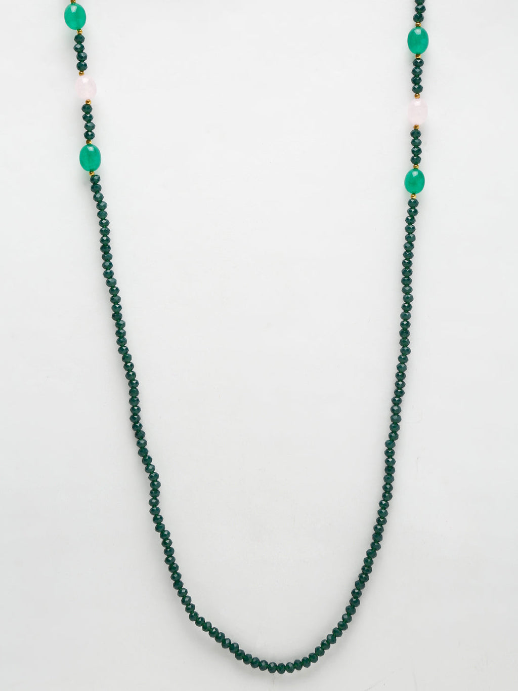 Stone And Gold-Polished Mask Chain - Ruby Raang | Grocsy