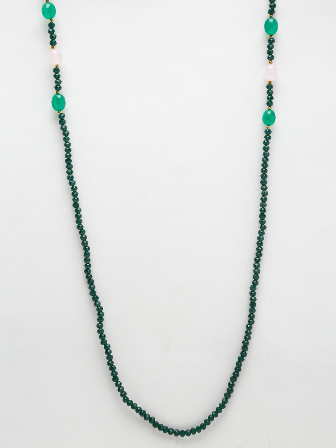 Stone And Gold-Polished Mask Chain - Ruby Raang | Grocsy