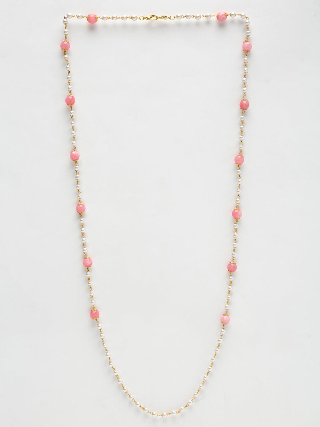 Stone And Gold-Polished Mask Chain - Ruby Raang | Grocsy