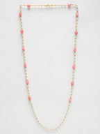 Stone And Gold-Polished Mask Chain - Ruby Raang | Grocsy