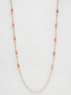 Stone And Gold-Polished Mask Chain - Ruby Raang | Grocsy