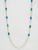 Stone And Gold-Polished Mask Chain - Ruby Raang | Grocsy