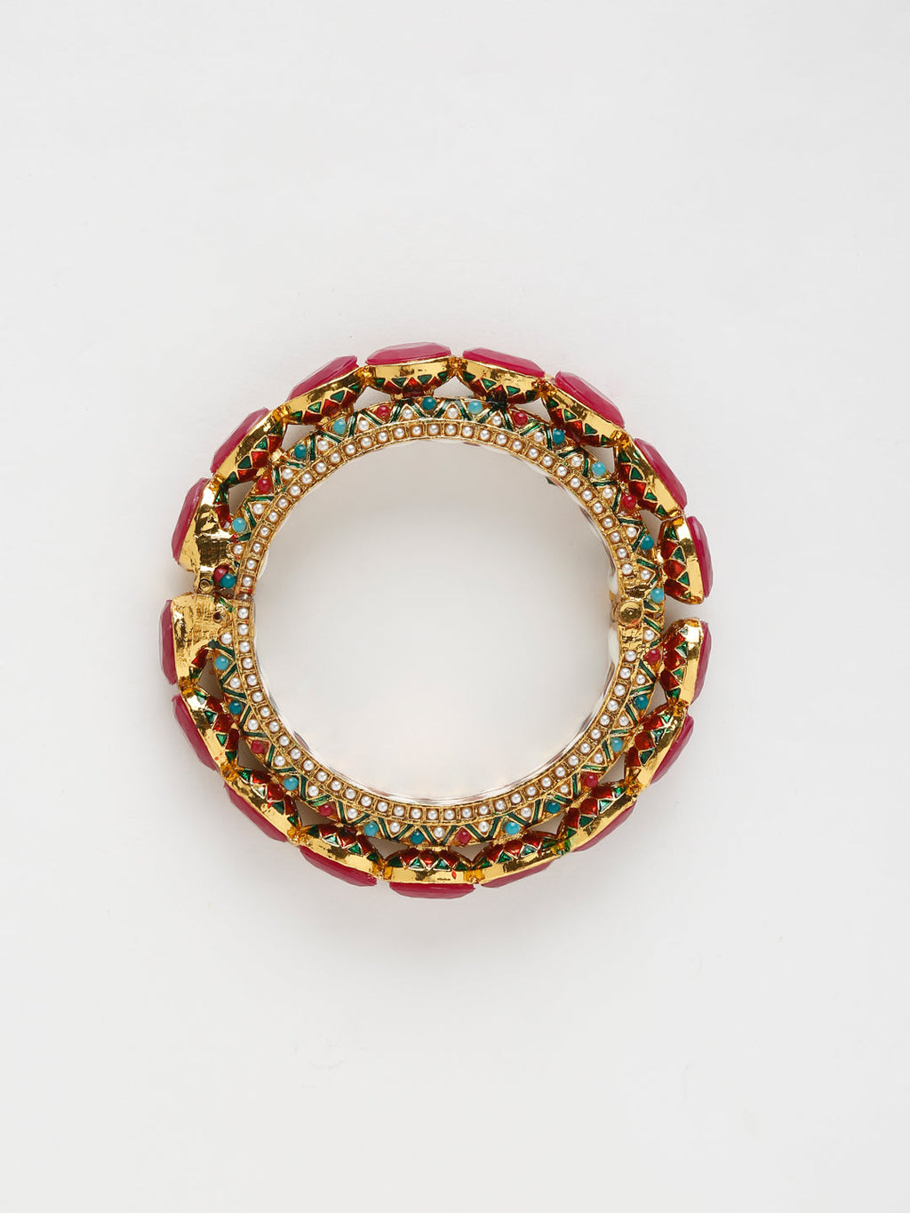 Single Multi Embellished Bangle - Ruby Raang | Grocsy