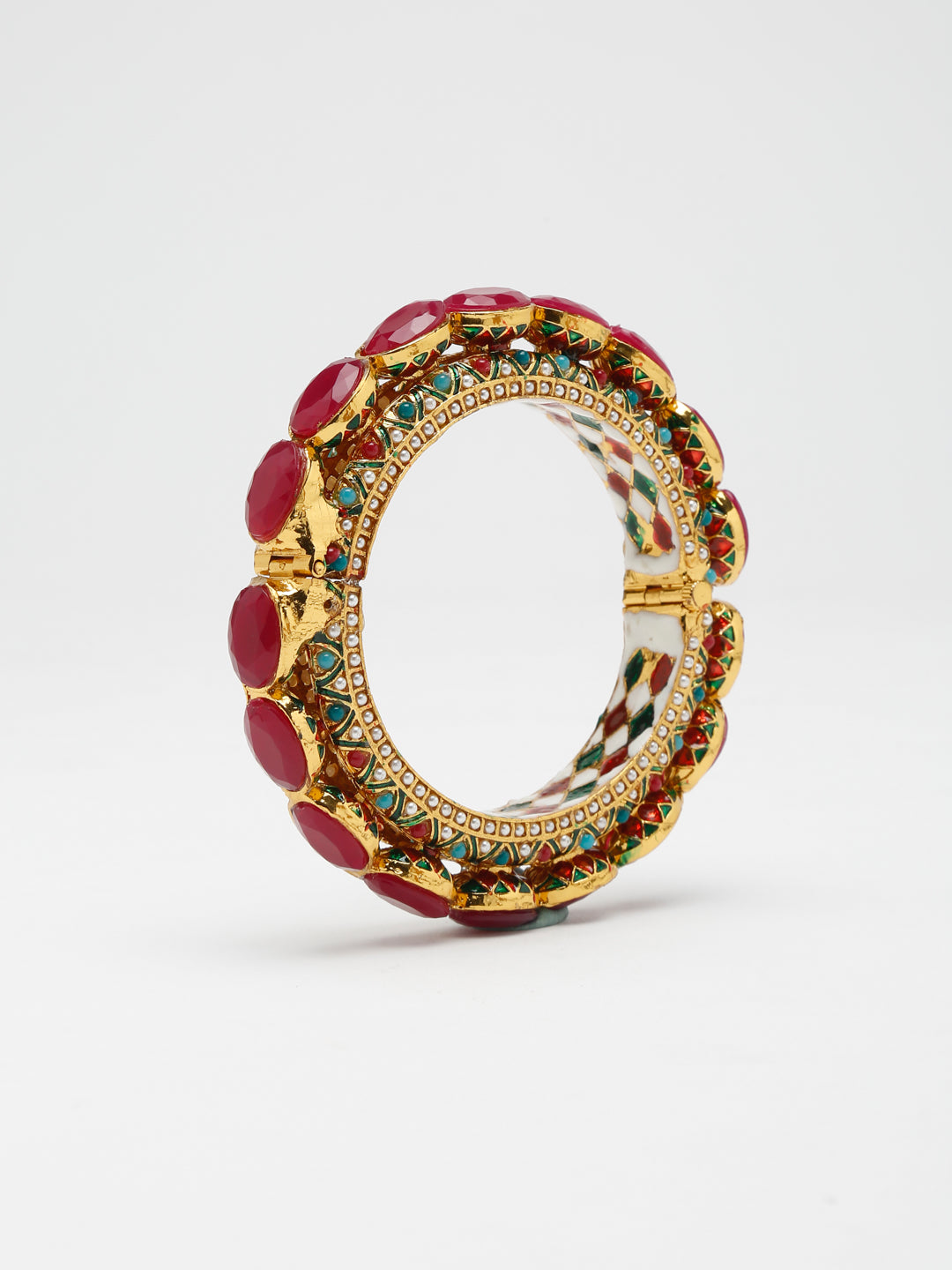 Single Multi Embellished Bangle - Ruby Raang | Grocsy