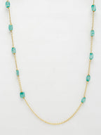 Stone And Gold-Polished Mask Chain - Ruby Raang | Grocsy