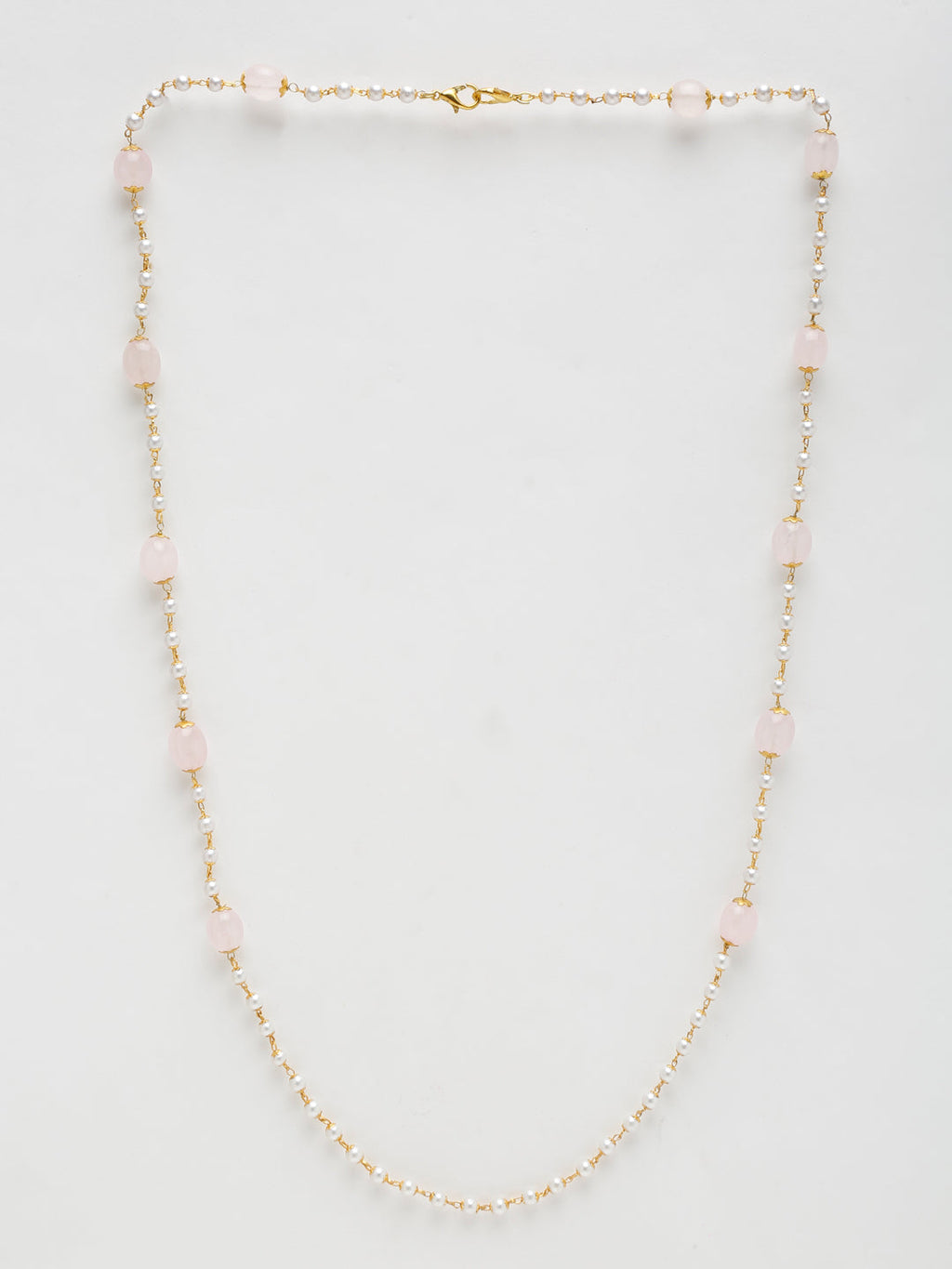 Stone And Gold-Polished Mask Chain - Ruby Raang | Grocsy