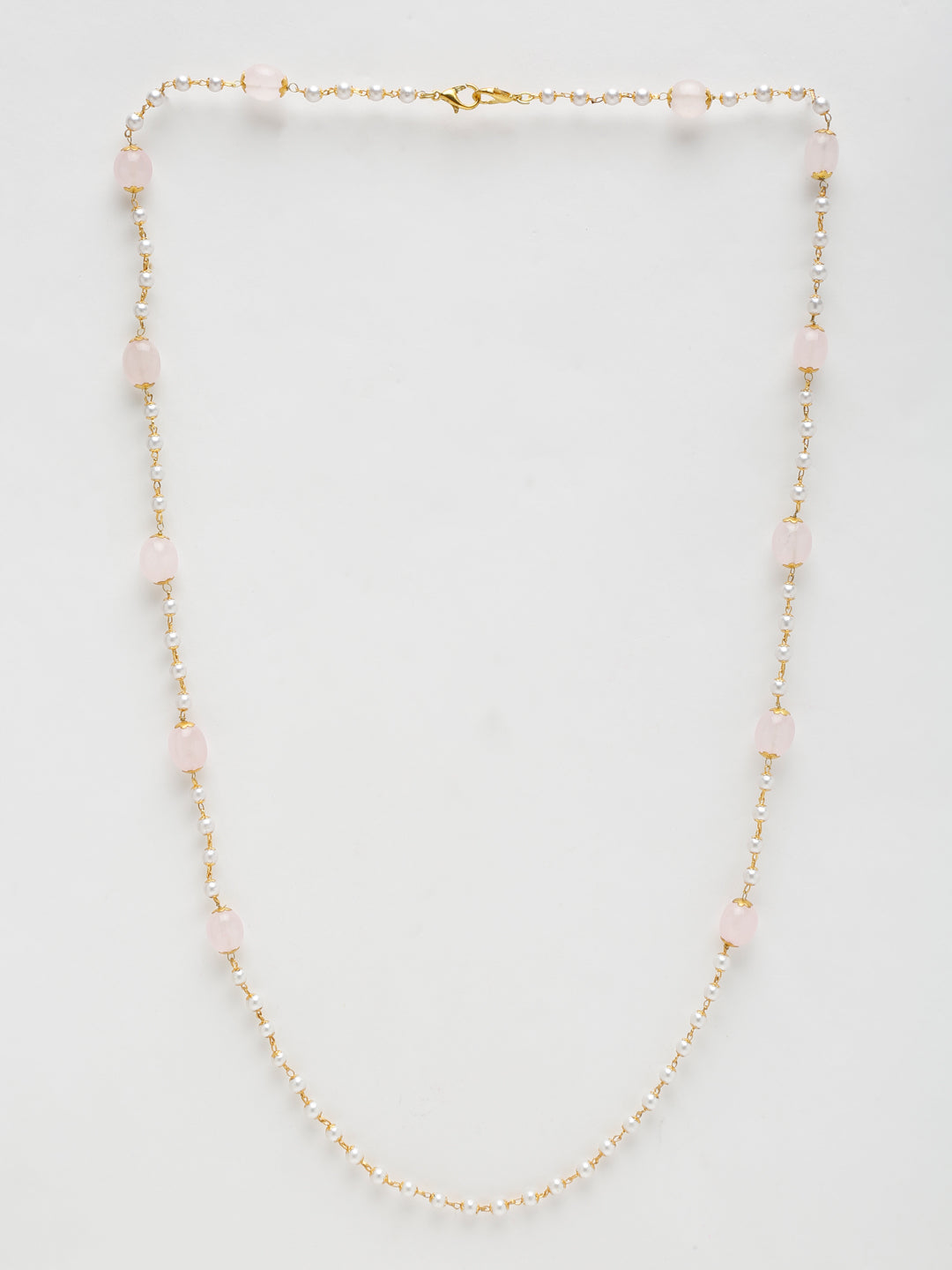 Stone And Gold-Polished Mask Chain - Ruby Raang | Grocsy
