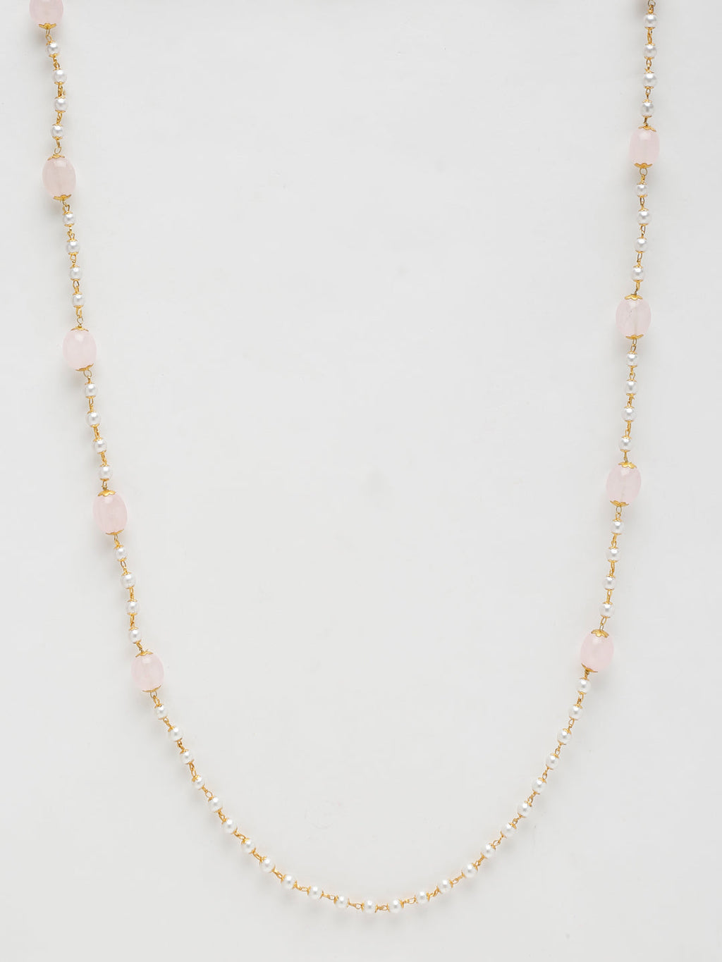 Stone And Gold-Polished Mask Chain - Ruby Raang | Grocsy