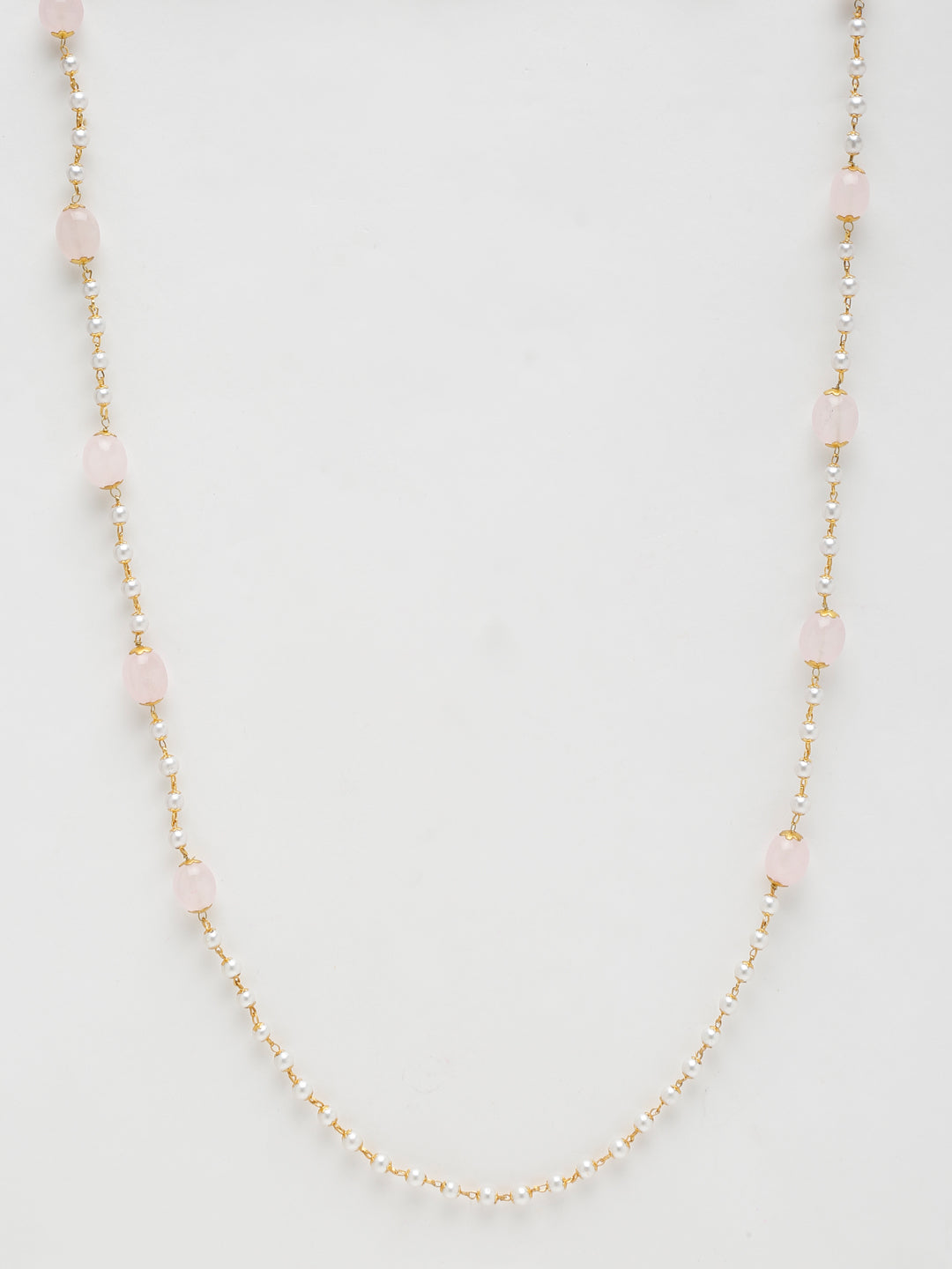 Stone And Gold-Polished Mask Chain - Ruby Raang | Grocsy