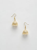 Gold-Polished Kundan Jhumka - Ruby Raang