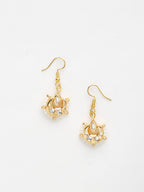 Gold-Polished Kundan Studs - Ruby Raang