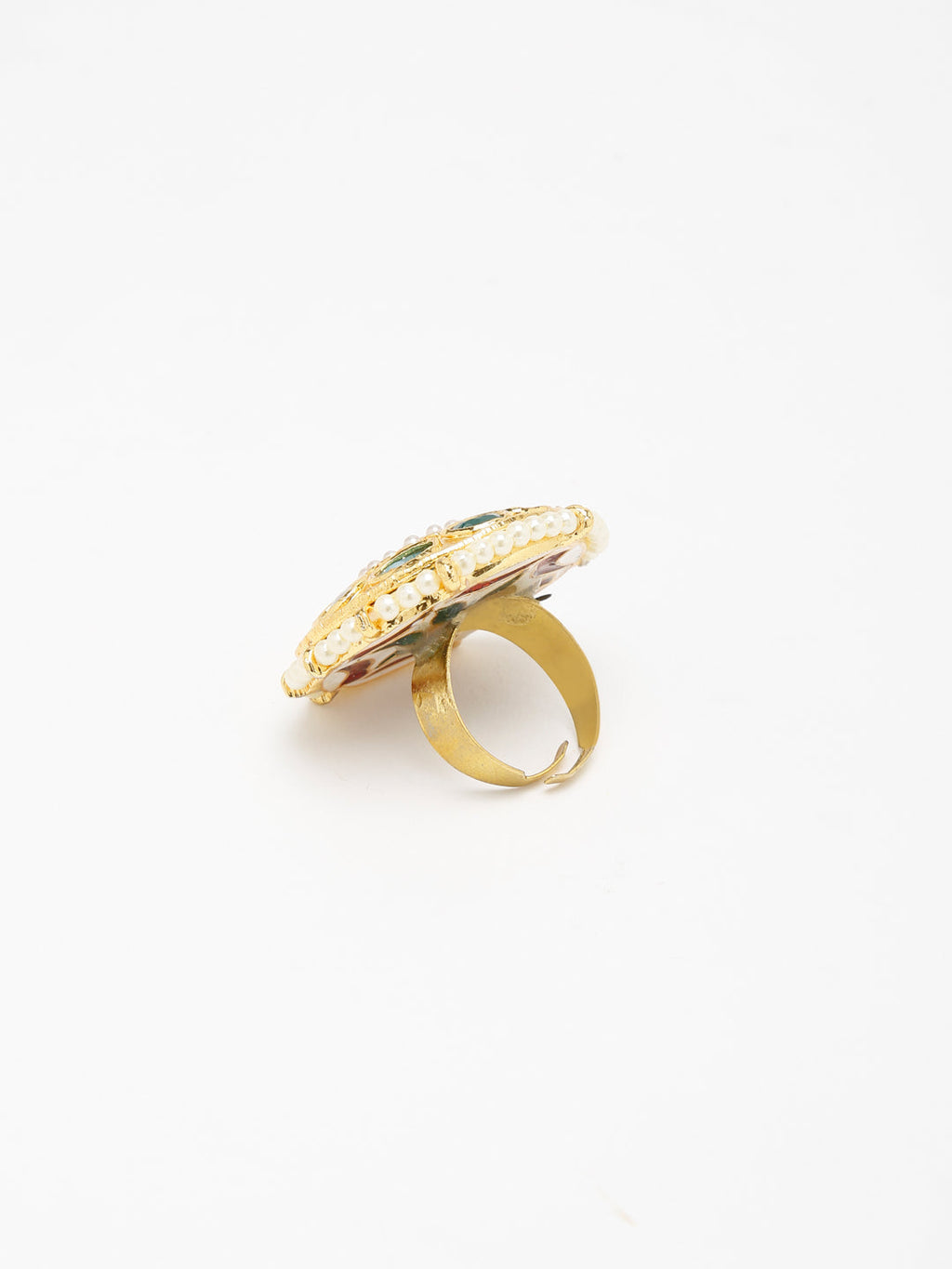 Kundan Ring - Ruby Raang | Grocsy