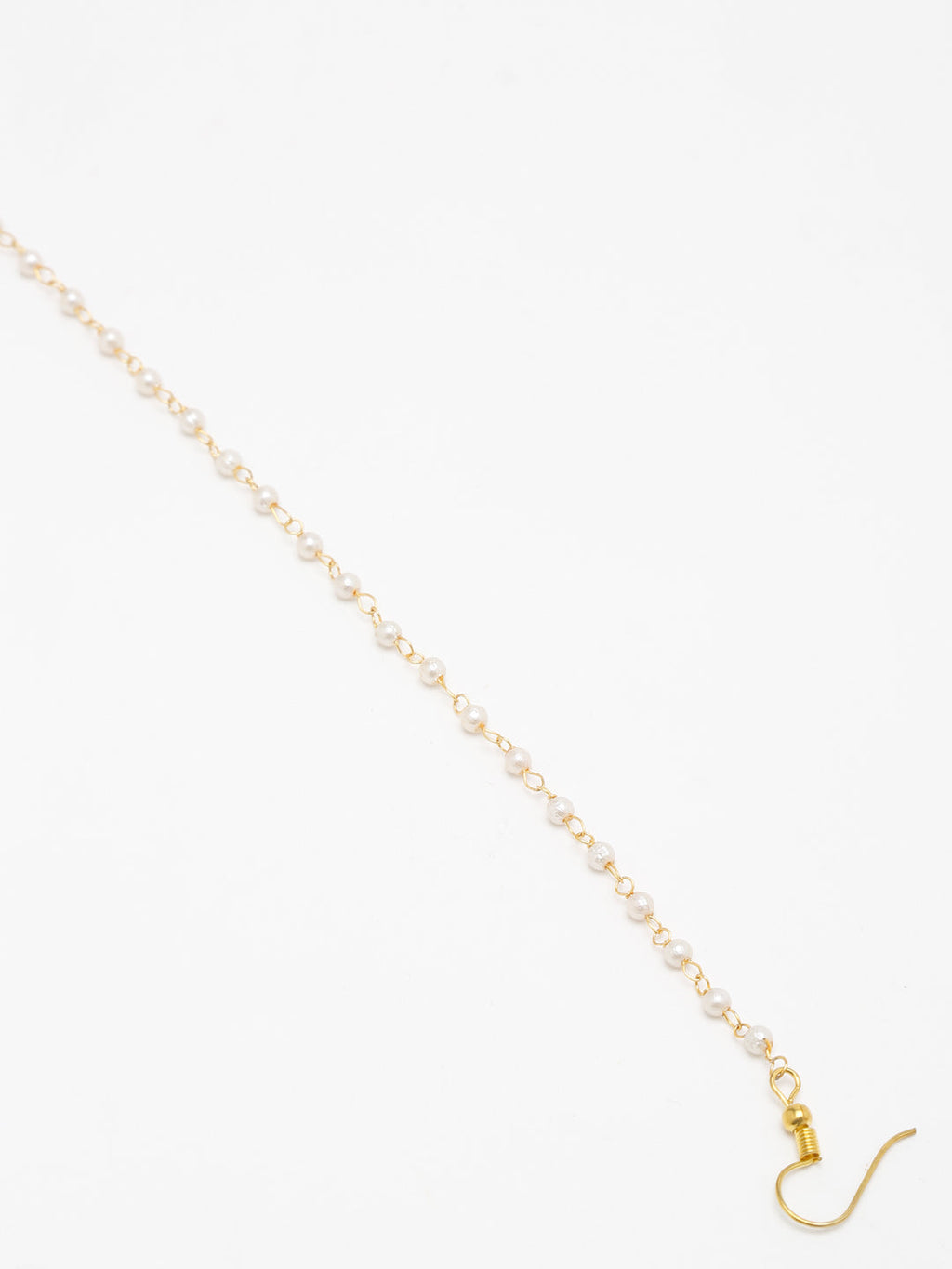 Gold-Polished Kundan Nose Ring - Ruby Raang | Grocsy