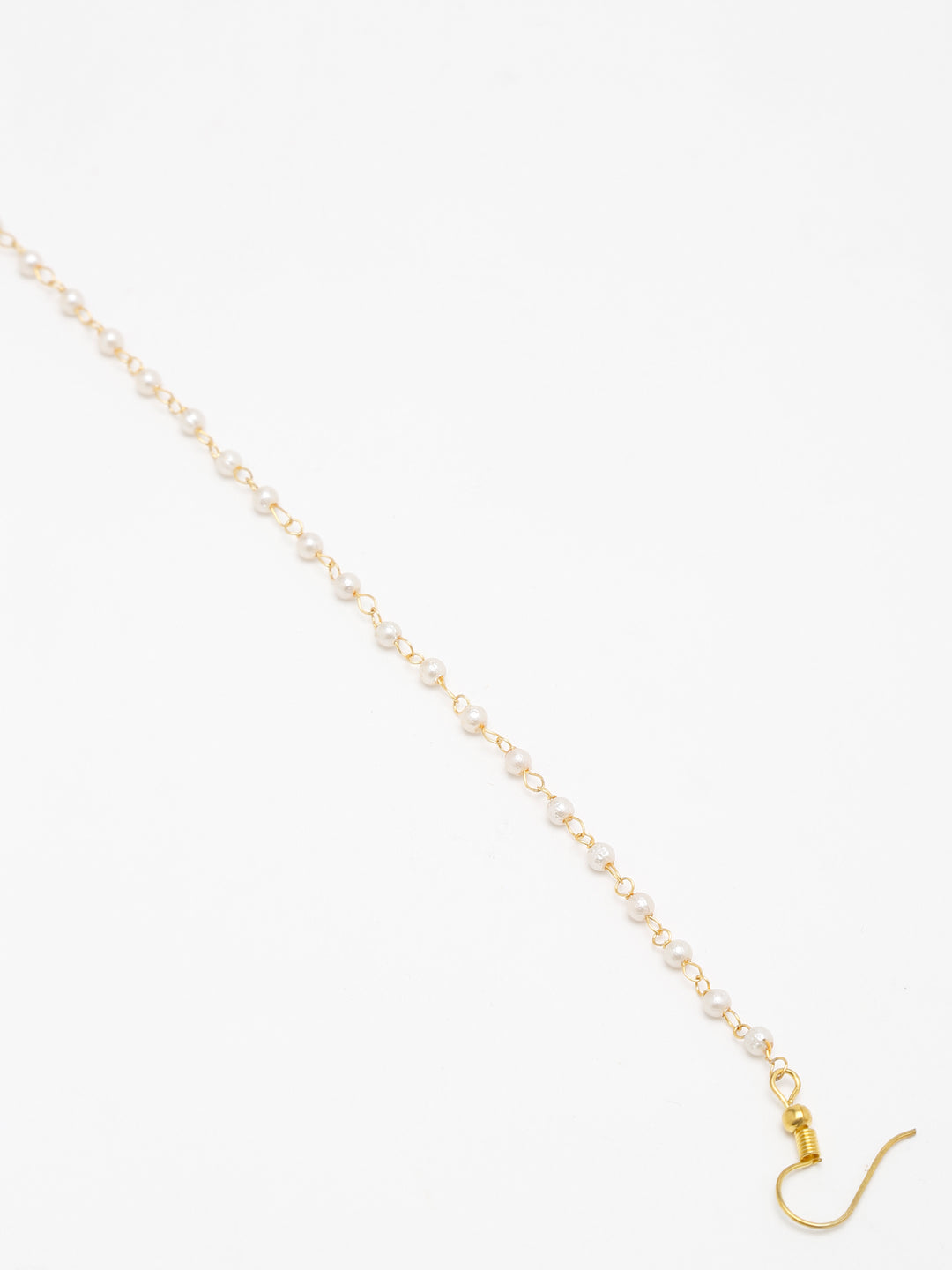 Gold-Polished Kundan Nose Ring - Ruby Raang | Grocsy