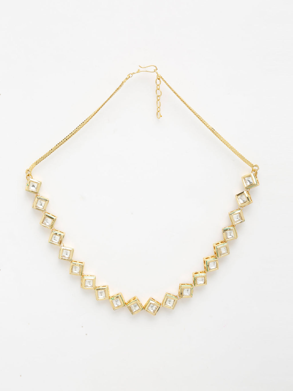 Gold-Polished Kundan Choker - Ruby Raang | Grocsy
