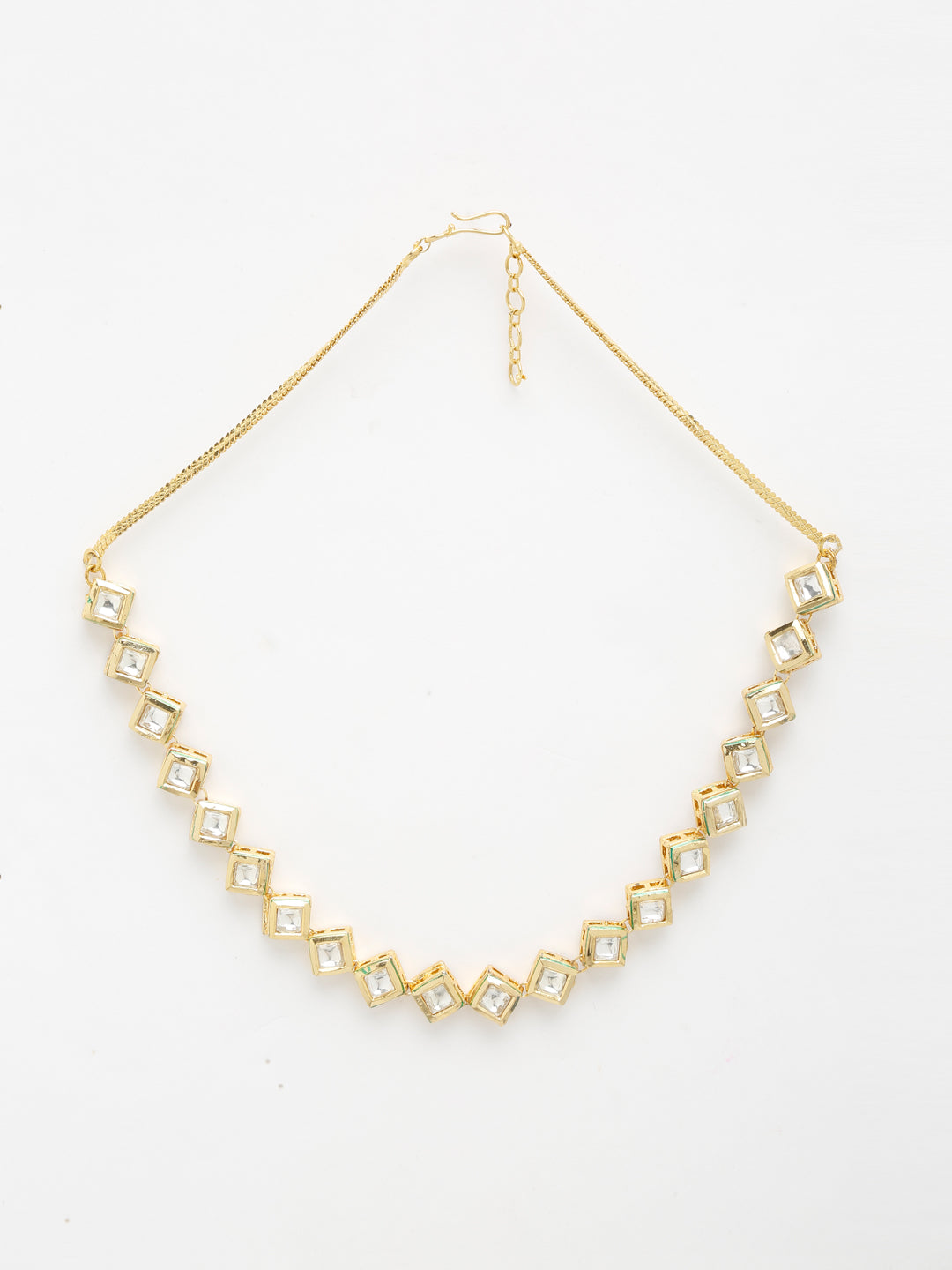 Gold-Polished Kundan Choker - Ruby Raang | Grocsy