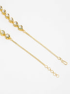 Gold-Polished Kundan Choker - Ruby Raang | Grocsy