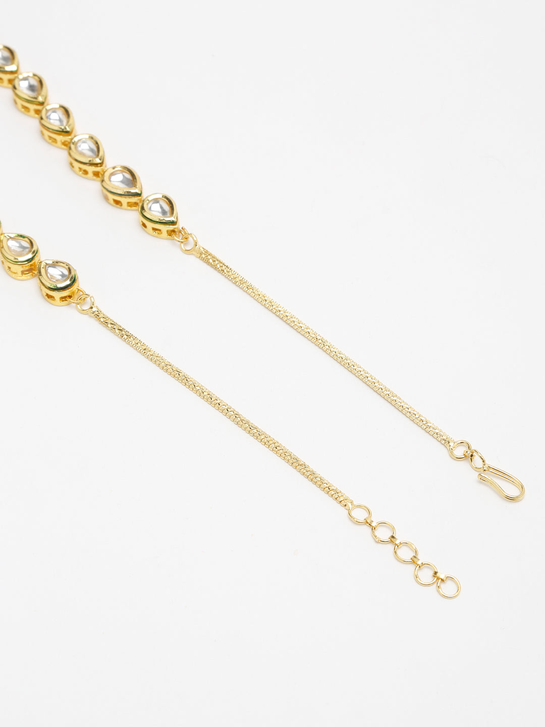 Gold-Polished Kundan Choker - Ruby Raang | Grocsy
